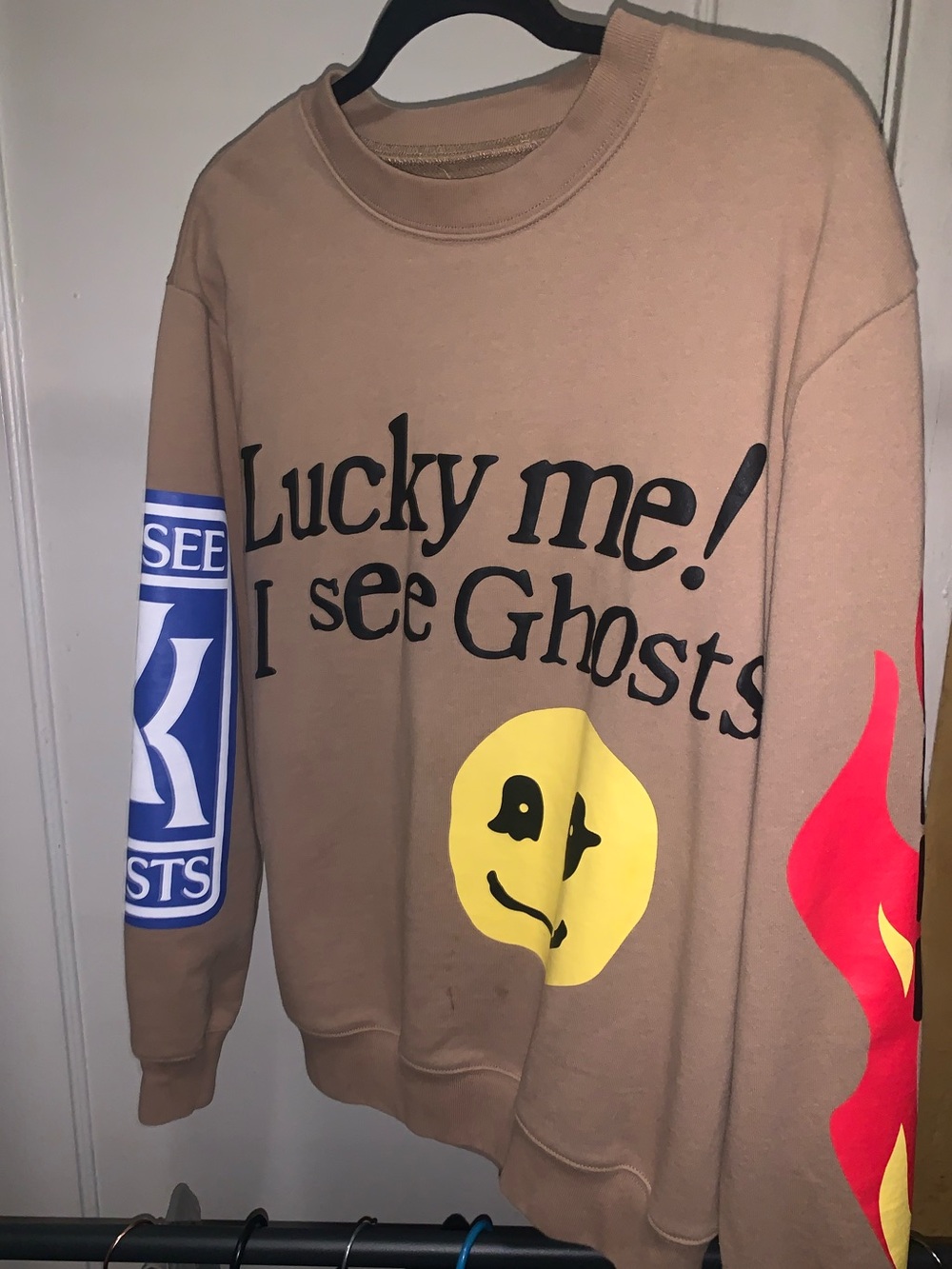 Lucky Me I See Ghosts Camp Flog Gnaw Nov 11 Kid Cudi Sweater Crewneck Kanye West